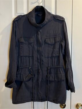 Buffalo David Bitton Navy Utility Jacket, 100% Lyocell - size Medium